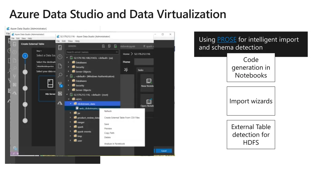 azure data studio and data virtualization