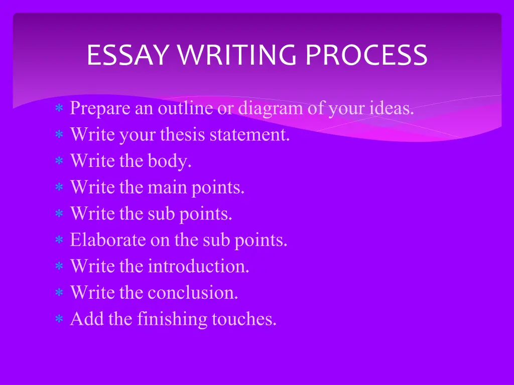 essay writing process