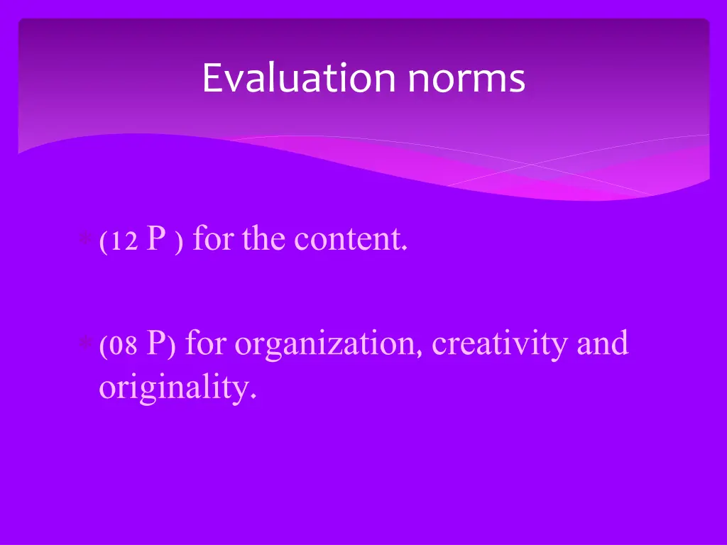 evaluation norms