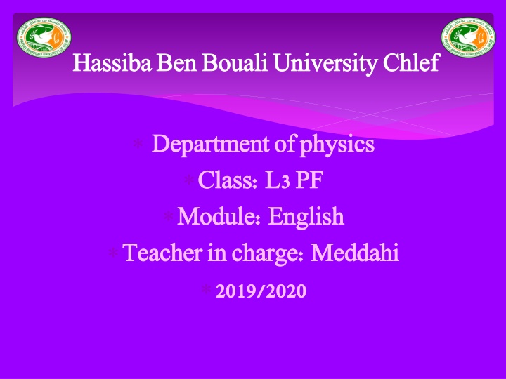 hassiba ben bouali university chlef hassiba