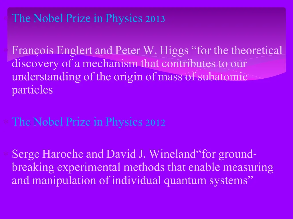 the nobel prize in physics 2013