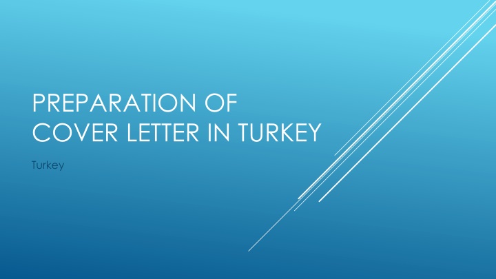 preparation of cover letter in turkey