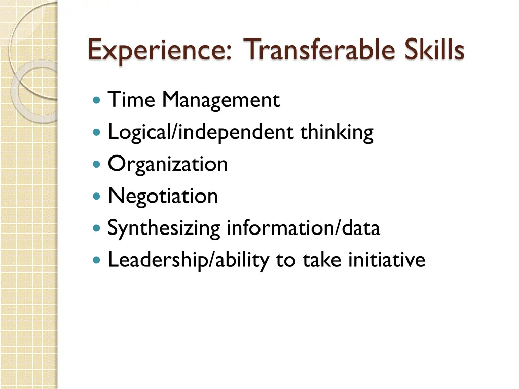 experience transferable skills 1