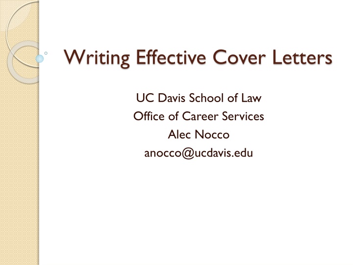 writing effective cover letters