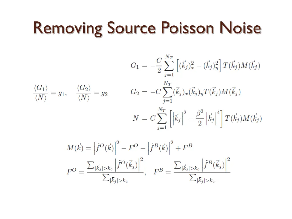 removing source poisson noise