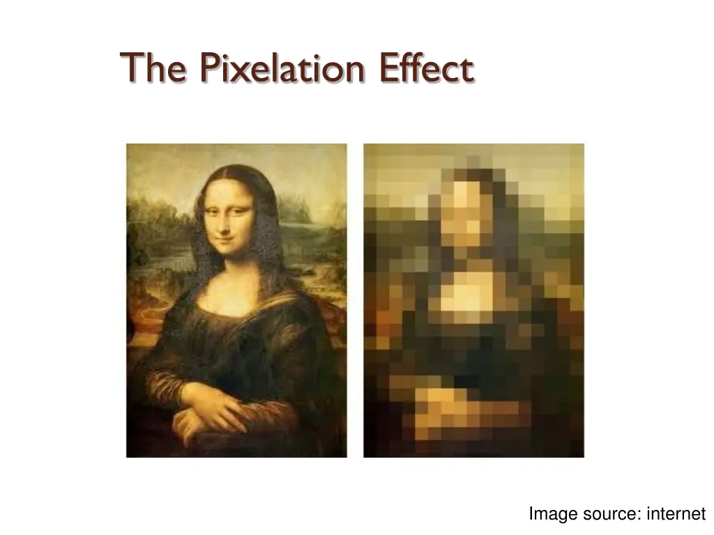 the pixelation effect