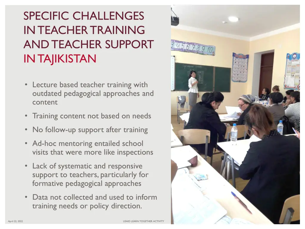 specific challenges in teacher training