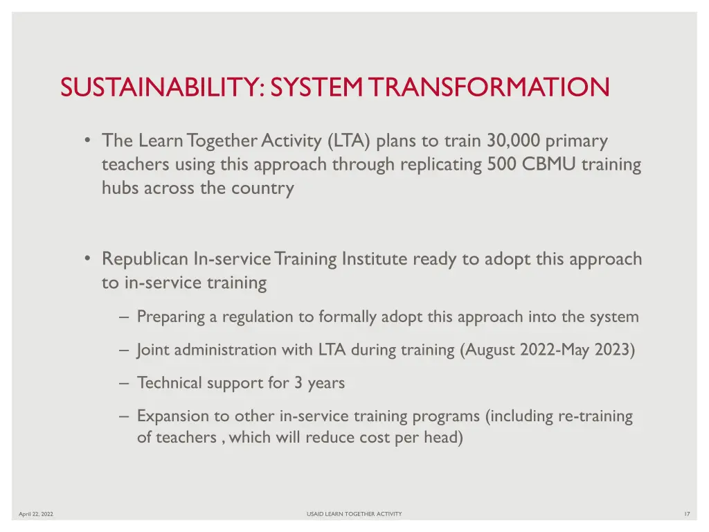 sustainability system transformation