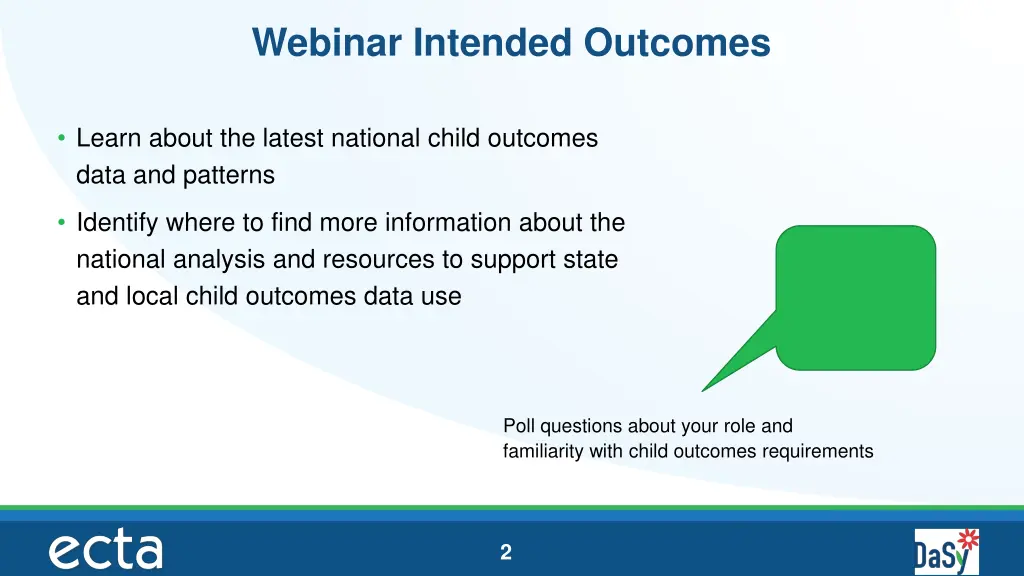 webinar intended outcomes