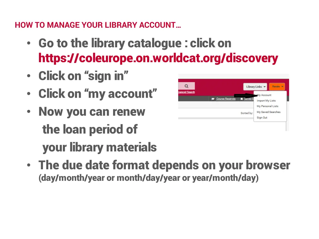 how to manage your library account