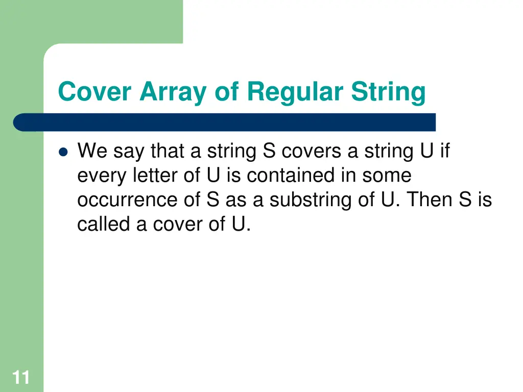 cover array of regular string