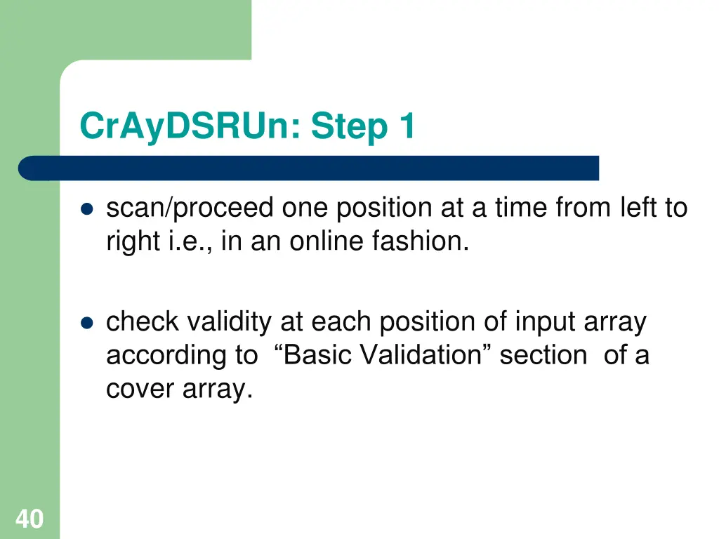 craydsrun step 1