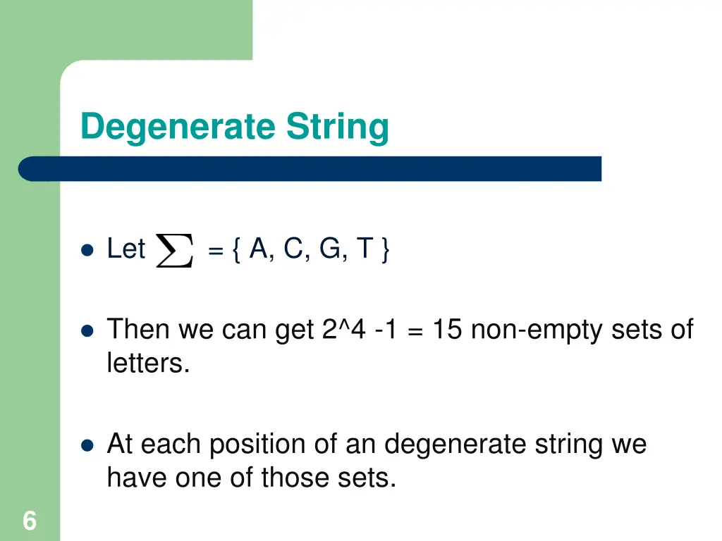 degenerate string 2