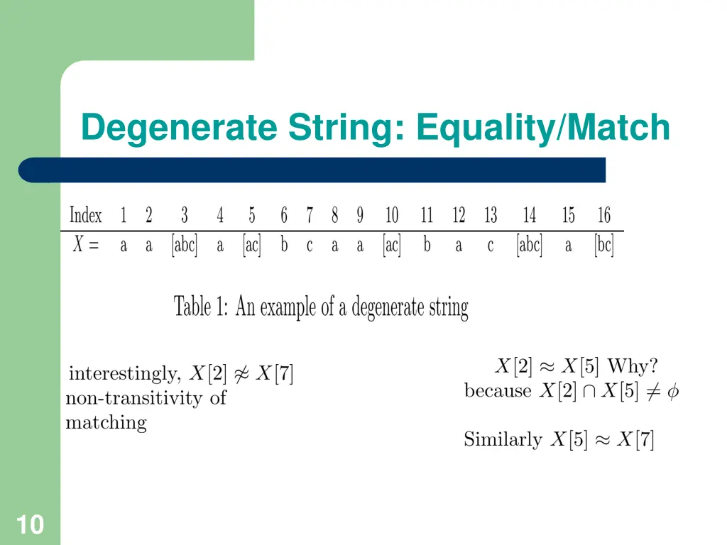 degenerate string equality match 1