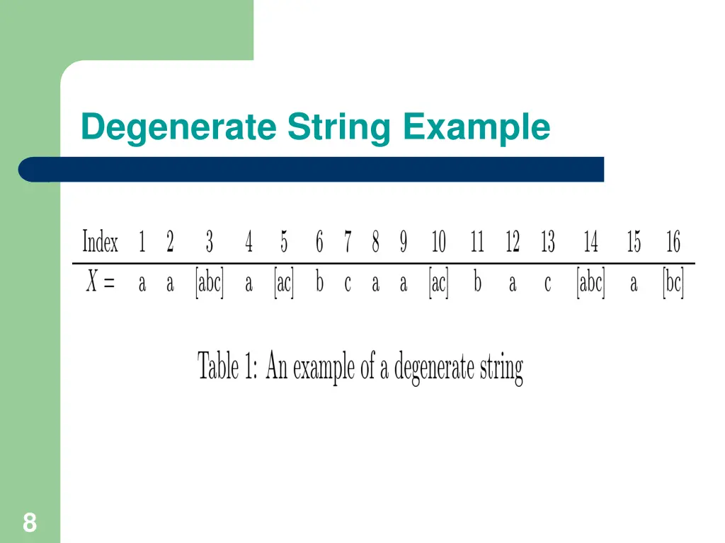 degenerate string example