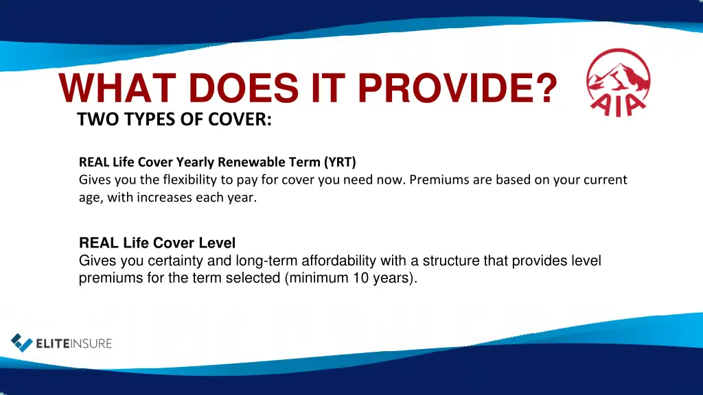 what does it provide two types of cover