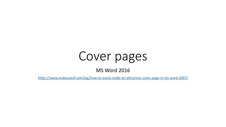 cover pages