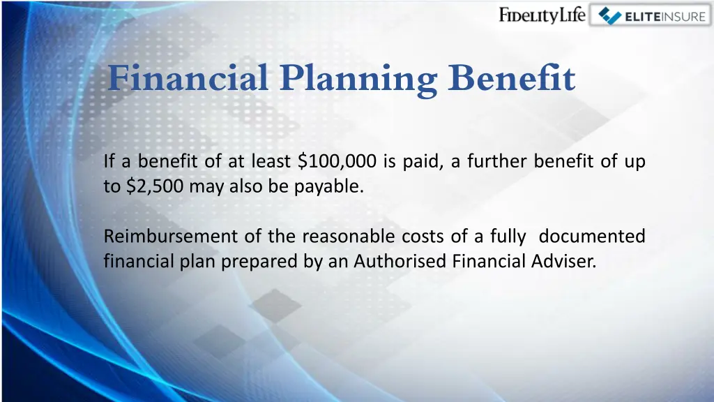 financial planning benefit