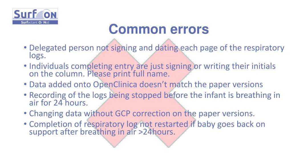 common errors