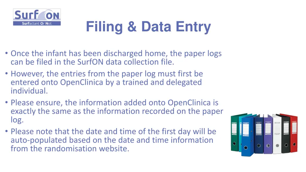 filing data entry