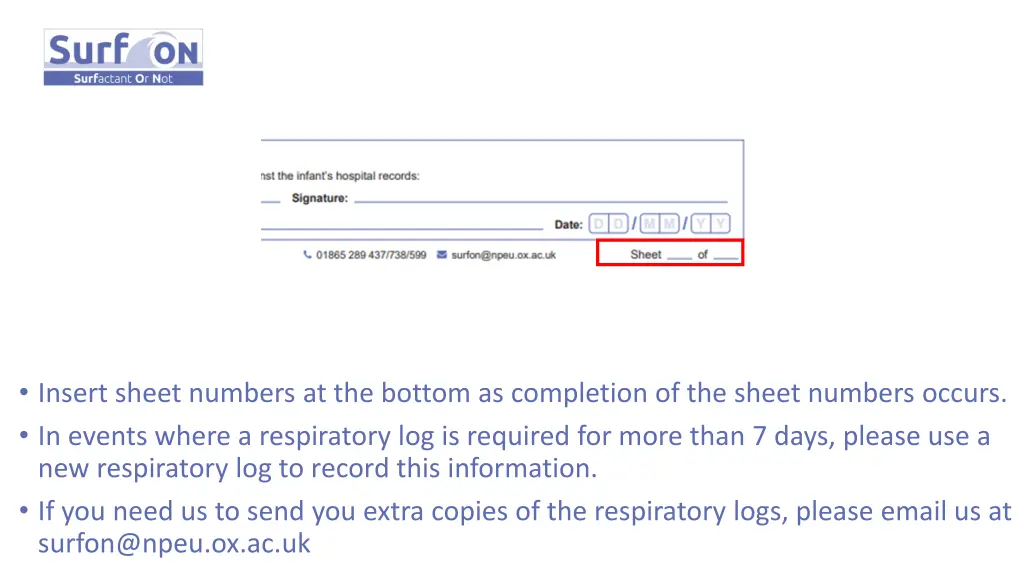 insert sheet numbers at the bottom as completion