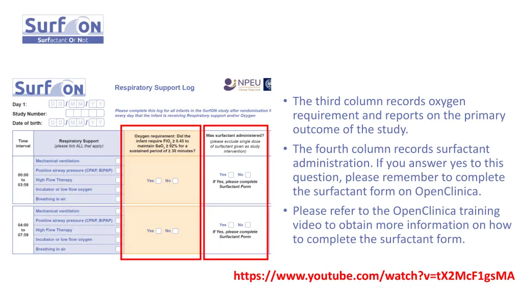 the third column records oxygen requirement