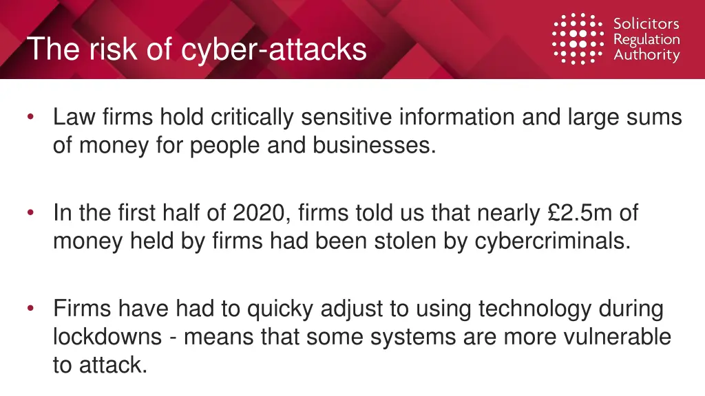 the risk of cyber attacks 1