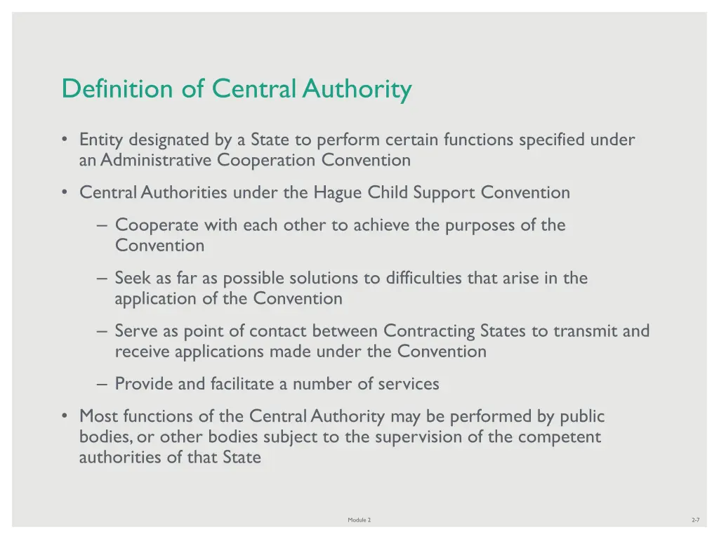 definition of central authority