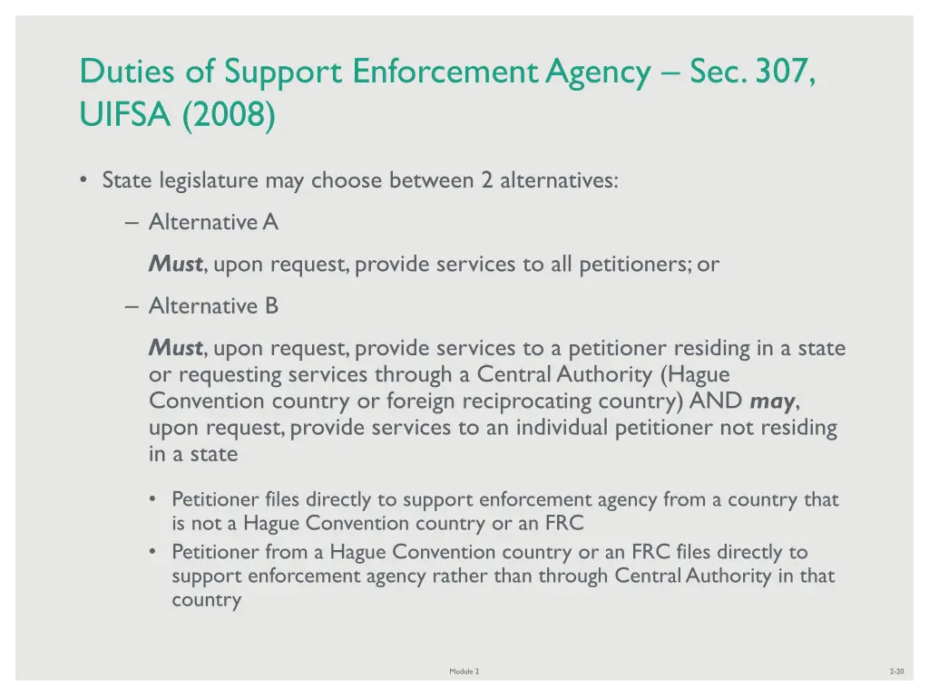 duties of support enforcement agency