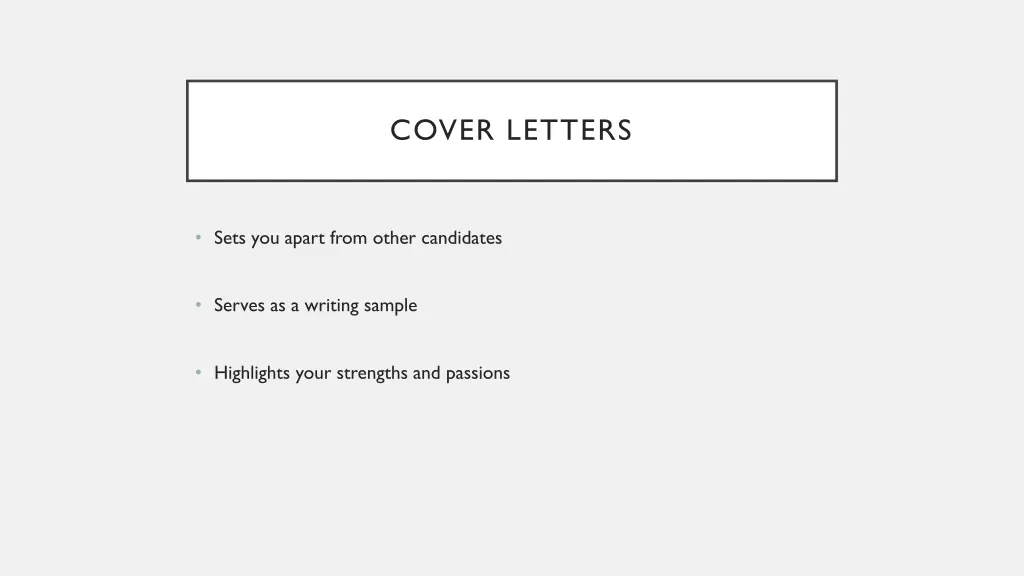 cover letters