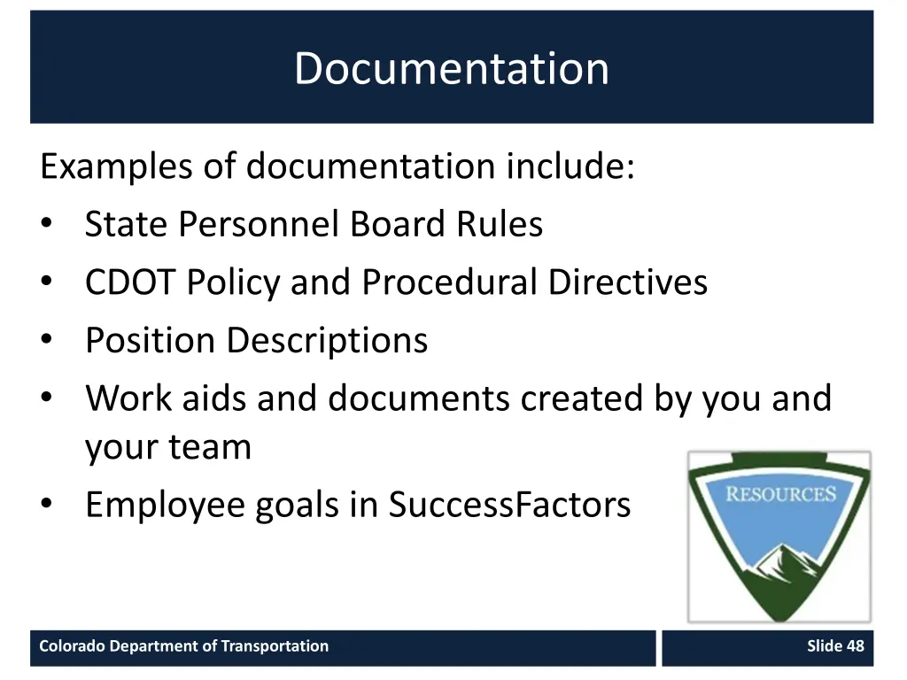 documentation