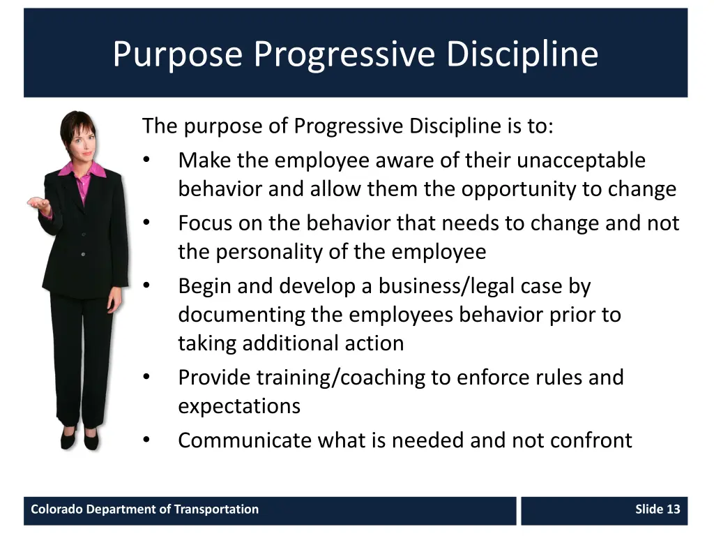 purpose progressive discipline