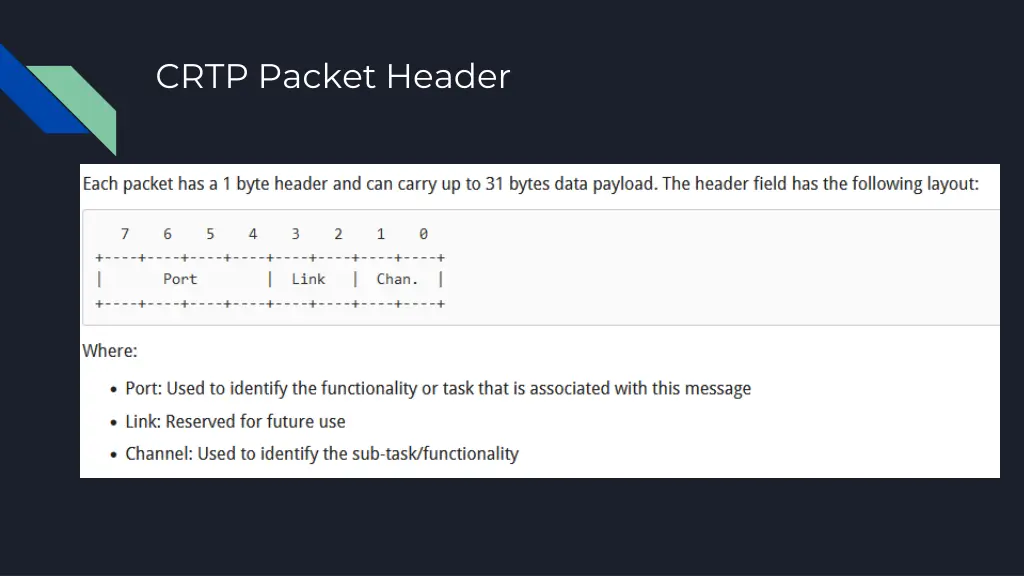 crtp packet header