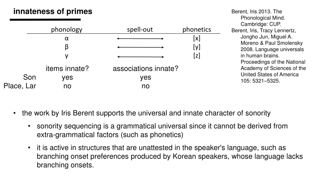 innateness of primes 1