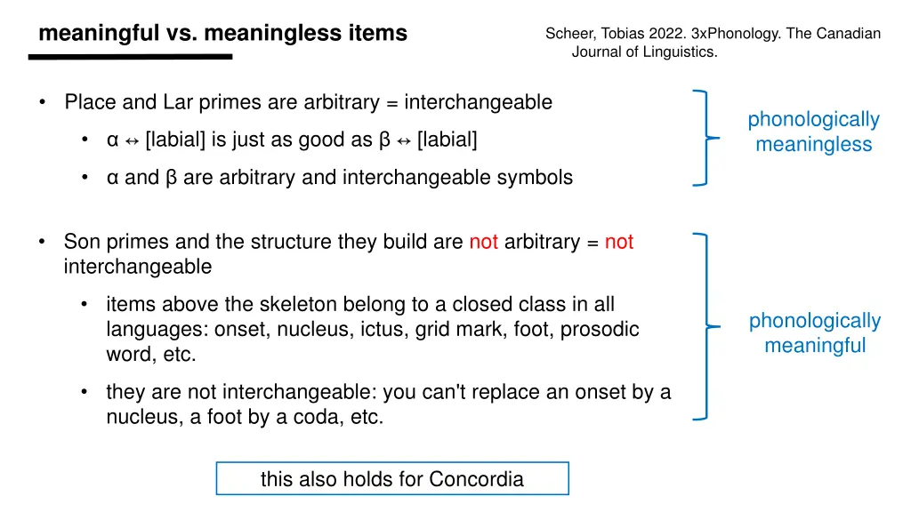 meaningful vs meaningless items 1