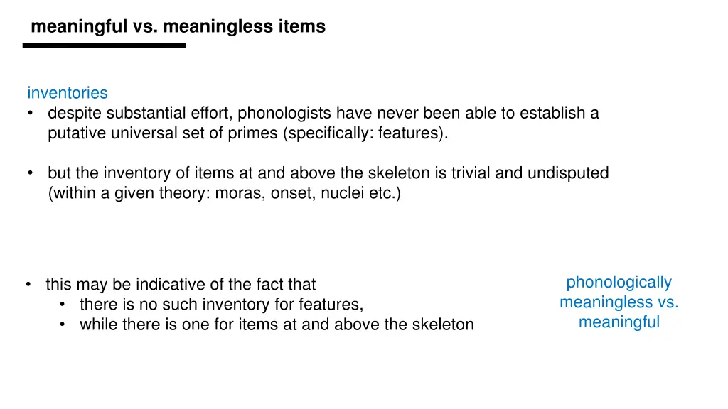 meaningful vs meaningless items 3