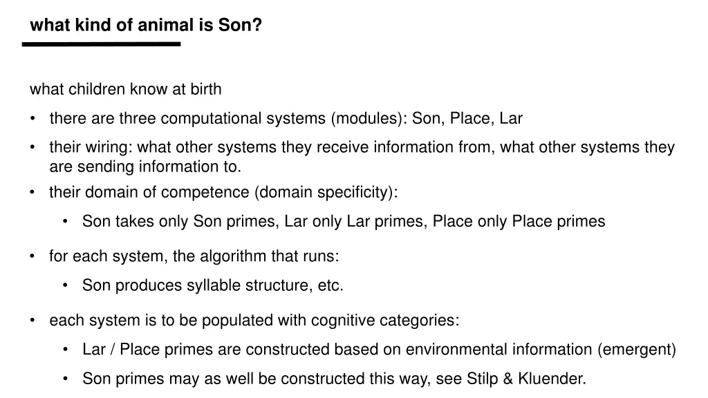 what kind of animal is son 3