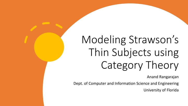 modeling strawson s thin subjects using category