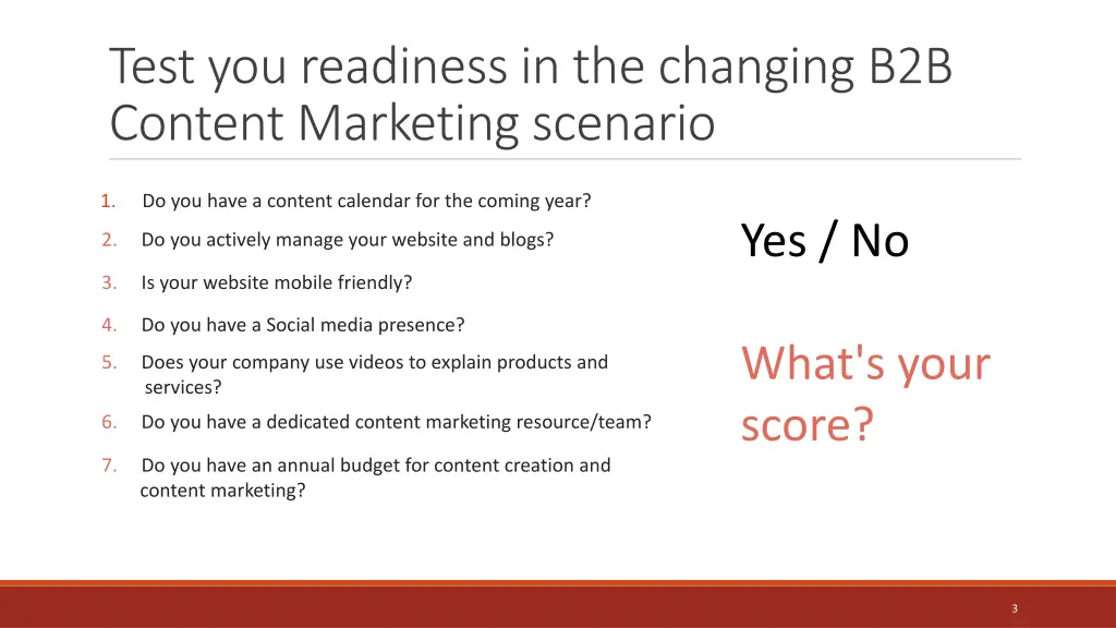 test you readiness in the changing b2b content