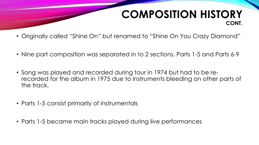 composition history