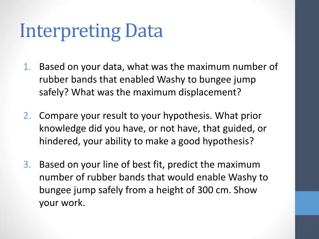 interpreting data