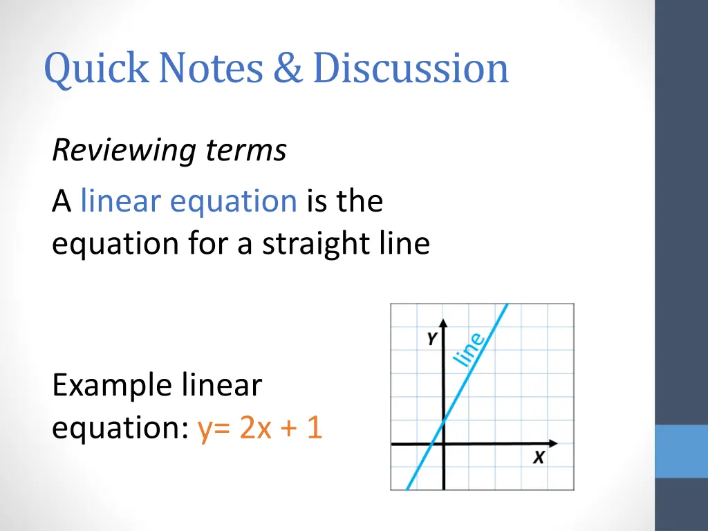 quick notes discussion