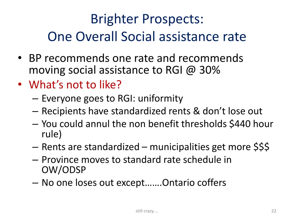 brighter prospects one overall social assistance 1