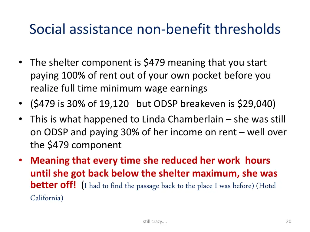 social assistance non benefit thresholds 2