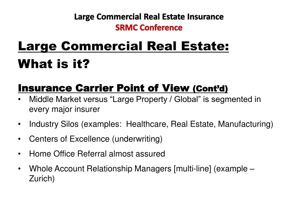 large commercial real estate insurance srmc 1