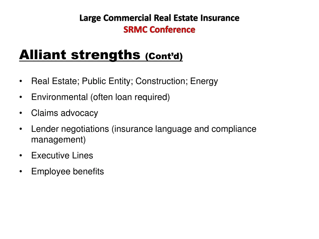 large commercial real estate insurance srmc 12