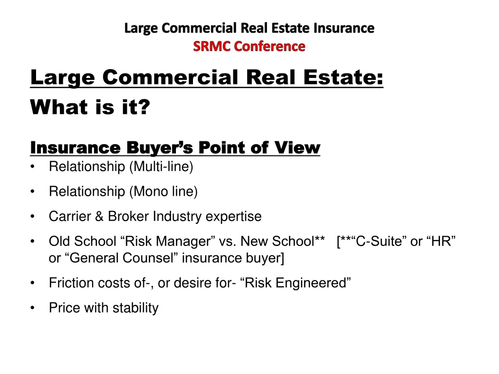 large commercial real estate insurance srmc 2