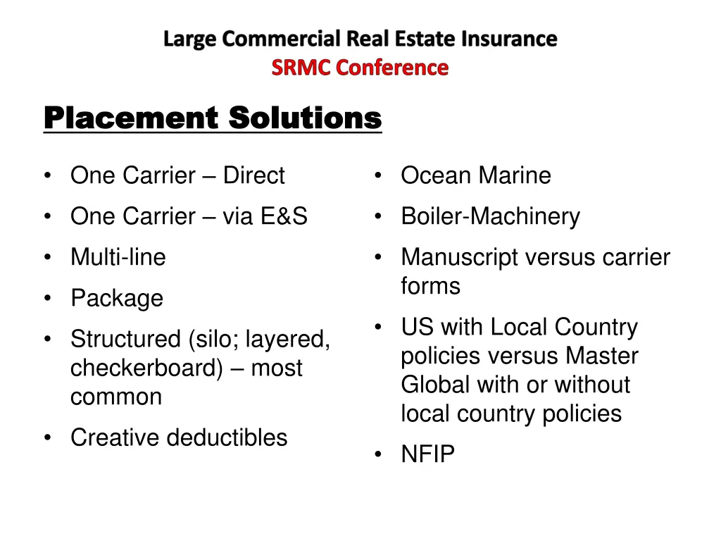 large commercial real estate insurance srmc 5