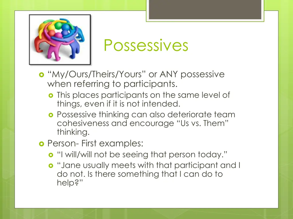 possessives