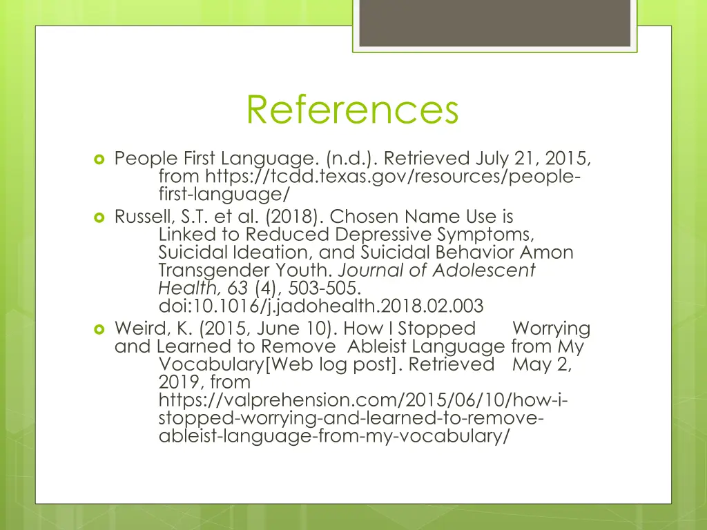 references